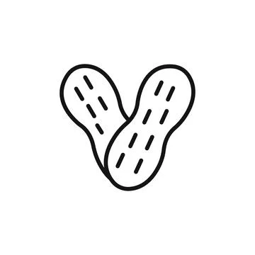 Peanut logo sign vector outline Stock Illustration