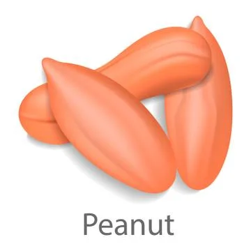 Peanut mockup, realistic style Illustrazione stock