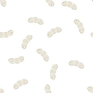 Peanut nut glyph vector seamless pattern 库存插图