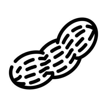 Peanut nut line icon vector illustration Stock Illustration