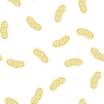 Peanut nut vector seamless pattern Stockillustratie