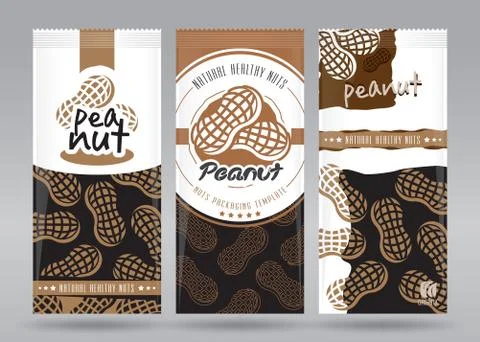 Peanut packaging set Stock Illustration