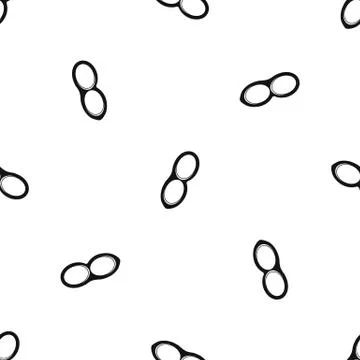 Peanut pattern seamless black 스톡 일러스트