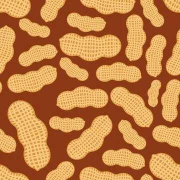 Peanut pattern seamless. Groundnut background イラスト素材