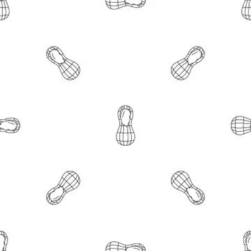 Peanut pattern seamless vector Stock Illustration