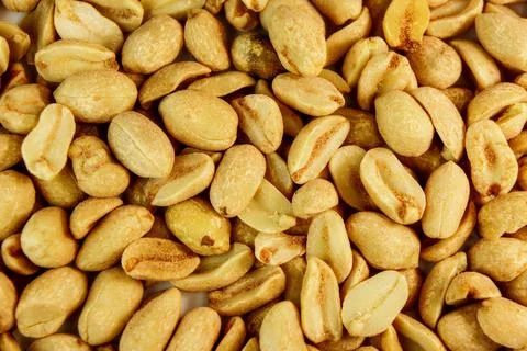 Peanut. peanuts close up. roasted fragrant delicious salted grains of peanuts Stock Photos