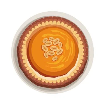 Peanut pie food Stock Illustration