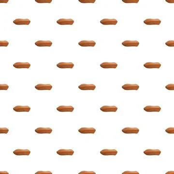 Peanut pod seamless pattern on white background イラスト素材
