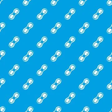 Peanut pods pattern seamless blue Stock Illustration