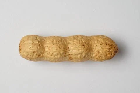 Peanut resting on a clean white background waiting to be enjoyed Stock Photos