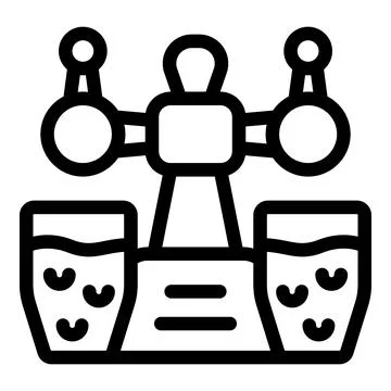 Peanut roasting machine processing nuts in glasses with water Stock Illustration