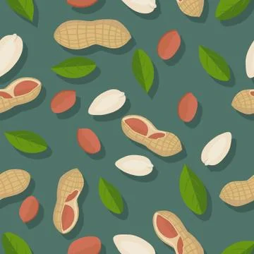 Peanut Seamless Pattern Stock Illustration
