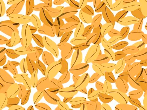 Peanut seamless pattern. Roasted peanuts. Background design for printing on w イラスト素材