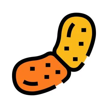 Peanut shell icon representing legume nut food snack Stock Illustration