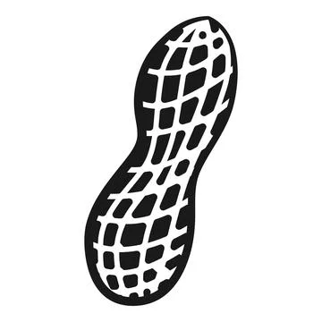 Peanut shell icon, simple style Illustrazione stock