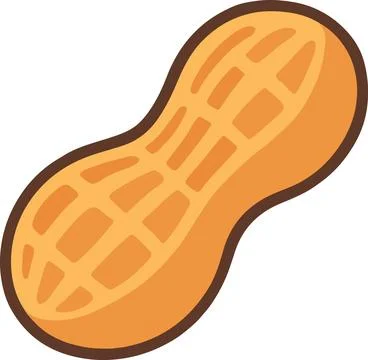 Peanut in shell, minimal simple vector illustration Stock Illustration