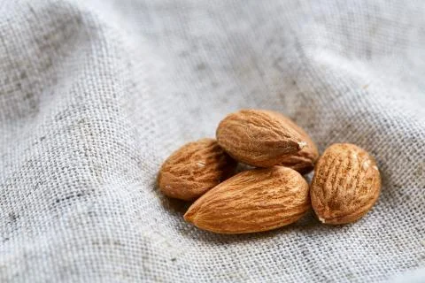 Peanut shells food background, close-up, shallow depth of field, macro. Stock Photos