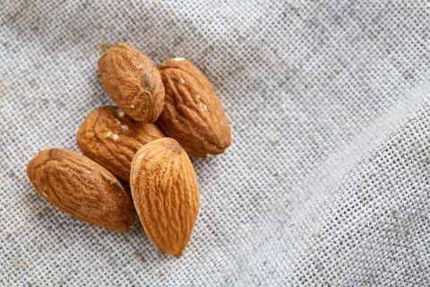 Peanut shells food background, close-up, shallow depth of field, macro. Stock Photos