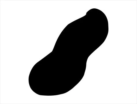 Peanut silhouette vector art Stock Illustration