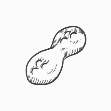Peanut sketch icon Stock Illustration