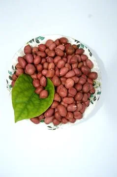Peanut top view image Stock Photos