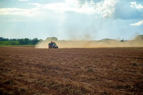 Peanut tractor Foto stock