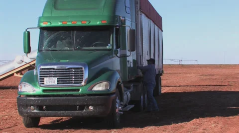 Peanut truck pulls away Stock Footage 32292210