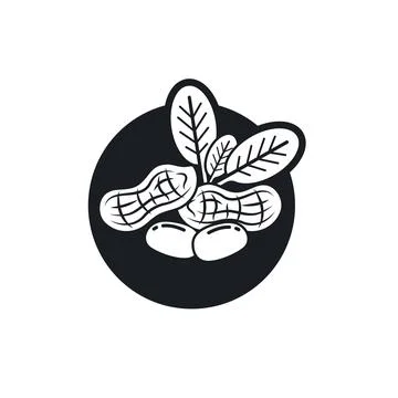 Peanut vector icon illustration design template Stock Illustration