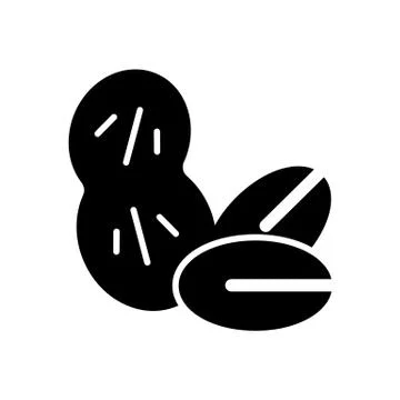 Peanut vector icon isolated on white background. Peanut icon for infographic Stock Illustration