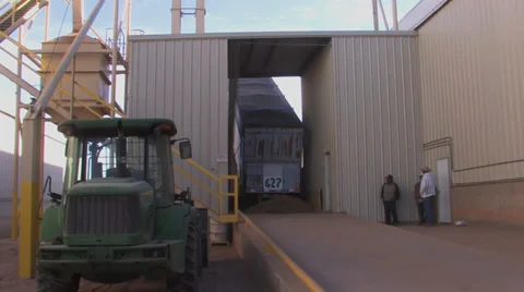 Peanut warehouse works Stock Footage 32287444