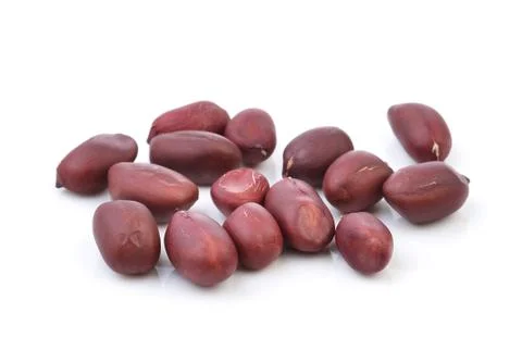 Peanut on white background Stock Photos