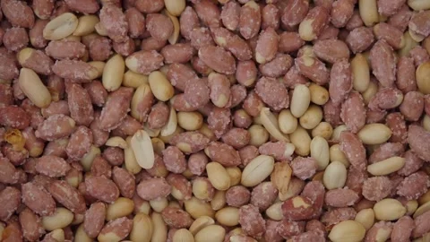 Peanuts and nuts mixed together for a healthy snack Stock Footage 336591339