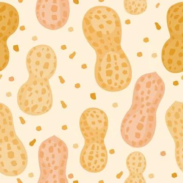 Peanuts background. Seamless pattern. Vector illustration Stock Illustration