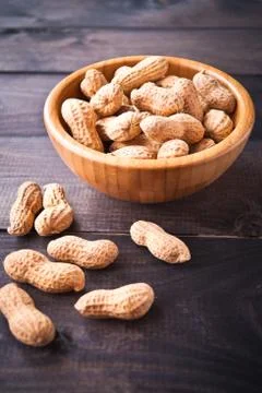 Peanuts in bowl Stock Photos