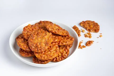 Peanuts breaded and fried into strips Stock Photos