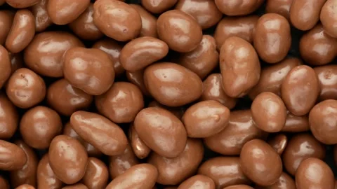 Peanuts in chocolate, top view. Stock Footage 149426545