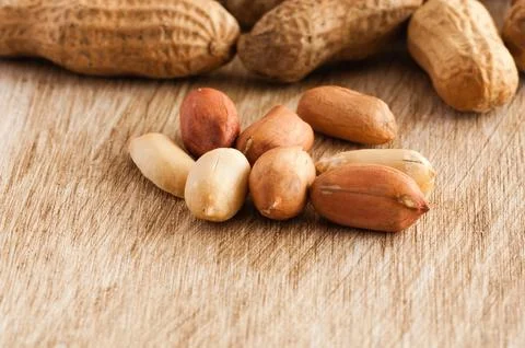 Peanuts close up Stock Photos