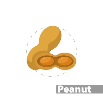 Peanuts color icon. isolated vector illustration Illustrazione stock