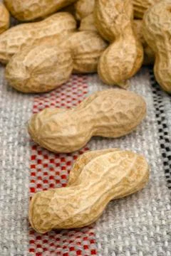 Peanuts with colored cloth Stock Photos