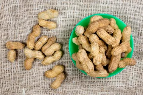 Peanuts in cup Stock Photos