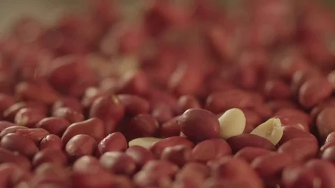 Peanuts fall on glass RAPID 100fps (FEW SHOTS) Stock Footage 74656244