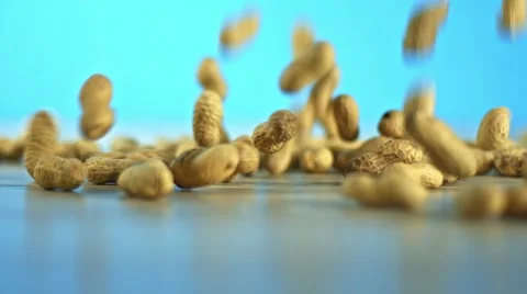 Peanuts Falling Down Stock Footage 46711172