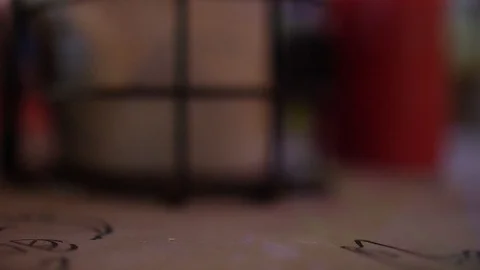 Peanuts falling in slow motion and hitting wooden table Stock Footage 95983032