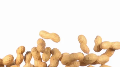 Peanuts flying in slow motion Stock Footage 118662028