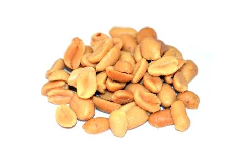 Peanuts with grain of salt Stock Photos