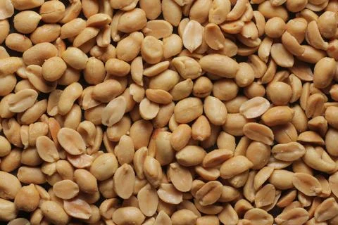 Peanuts grilled and salted close up studio shot over Stock Photos