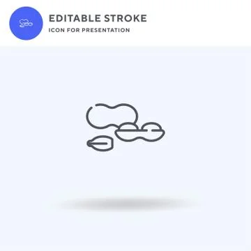 Peanuts icon vector, filled flat sign, solid pictogram isolated on white, logo Illustrazione stock