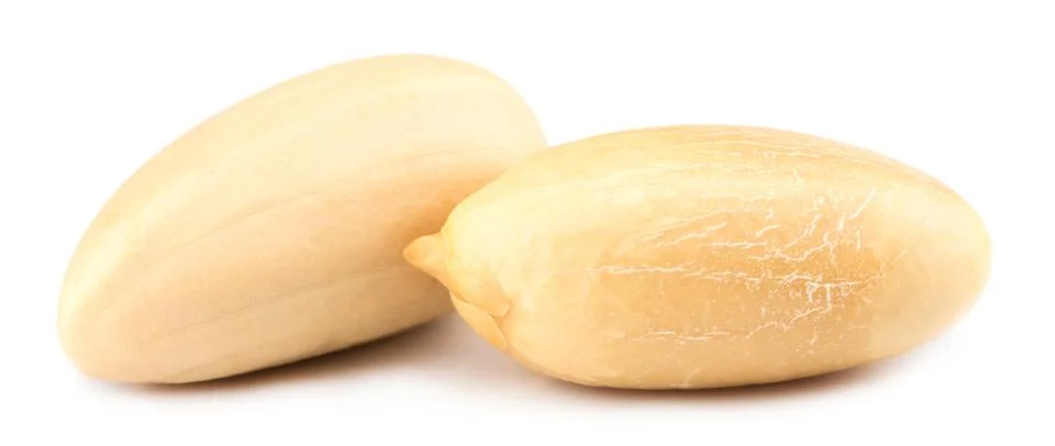 Peanuts isolated on the white background. Close up Foto stock