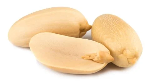 Peanuts isolated on the white background. Close up Foto stock