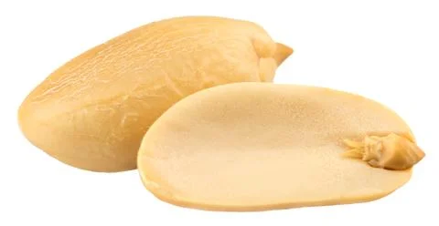 Peanuts isolated on the white background. Close up 스톡 사진
